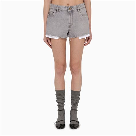 miu miu grey pants|Designer Shorts and Pants For Women .